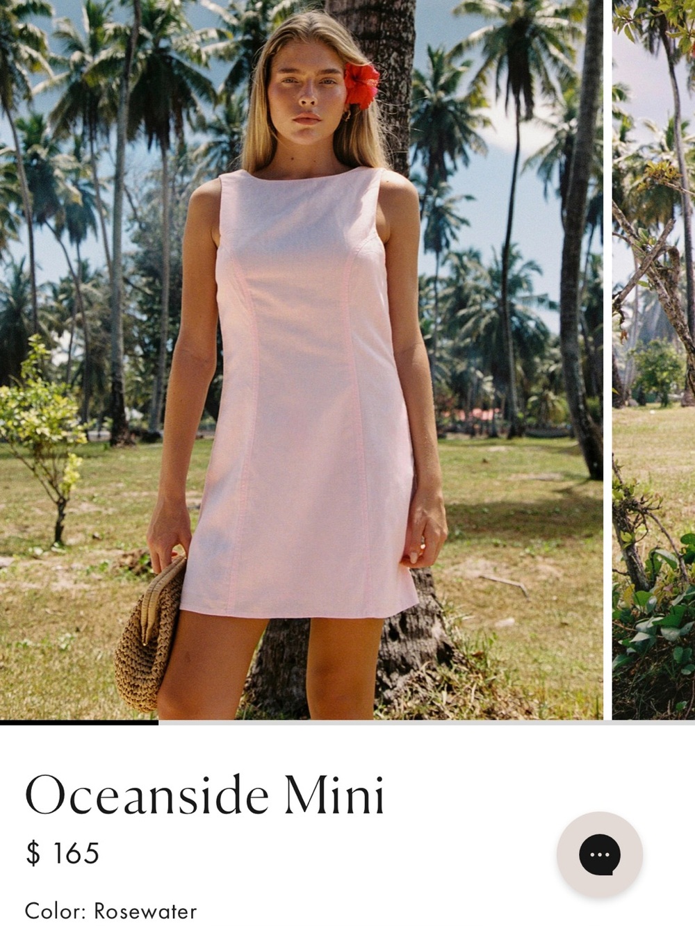 LSPACE Cotton and Linen Oceanside Mini Dress in Rosewater
